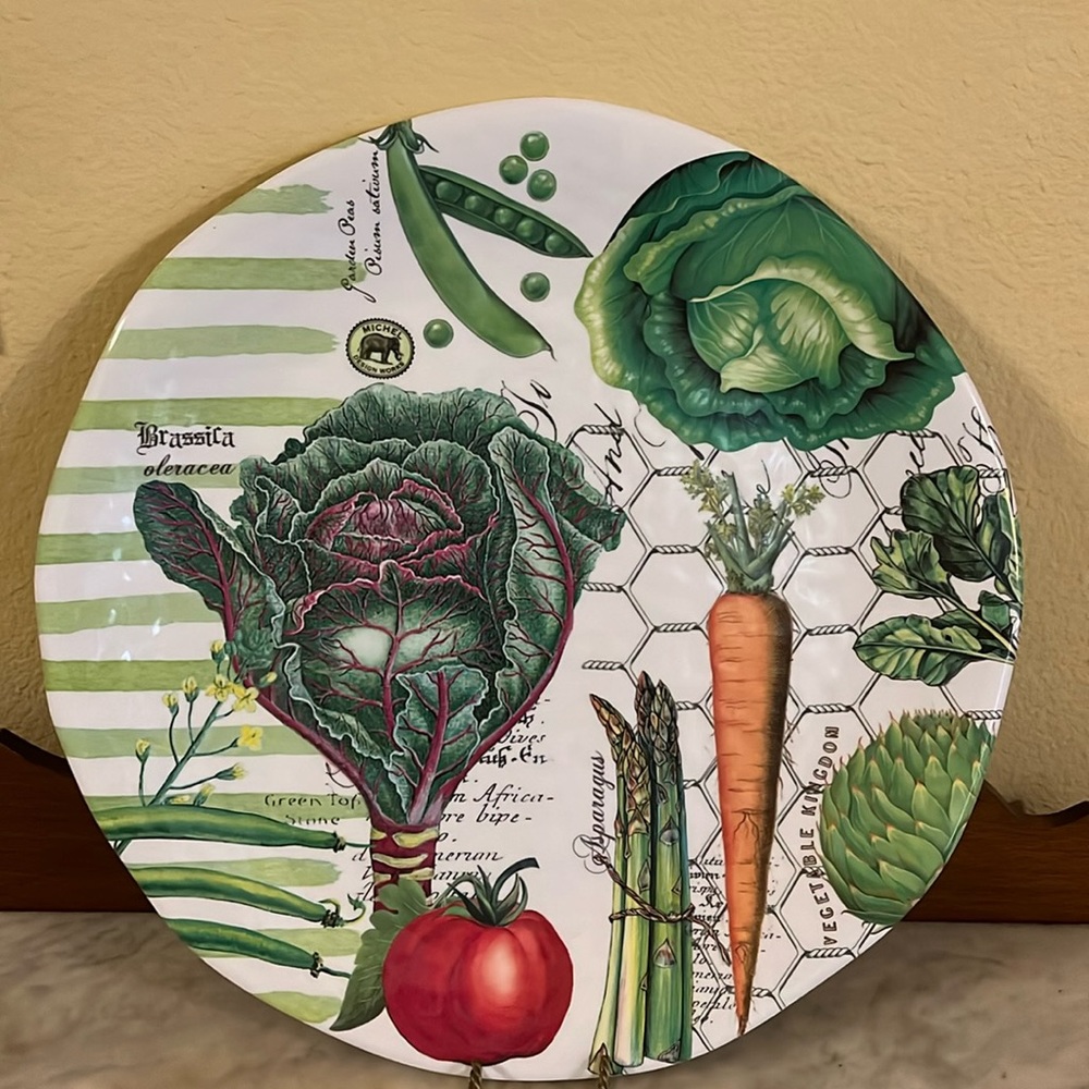 🆕 Michel Design Works-Serveware-Large Platter-Vegetable Kingdom